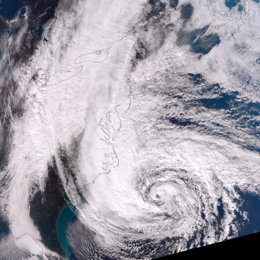 De orkaan Sandy in oktober 2012.