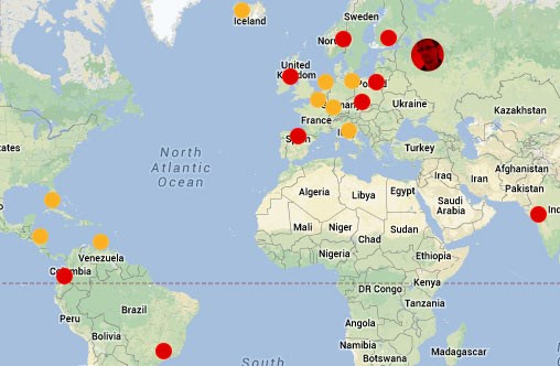 Landen waar Edward Snowden politiek asiel heeft aangevraagd