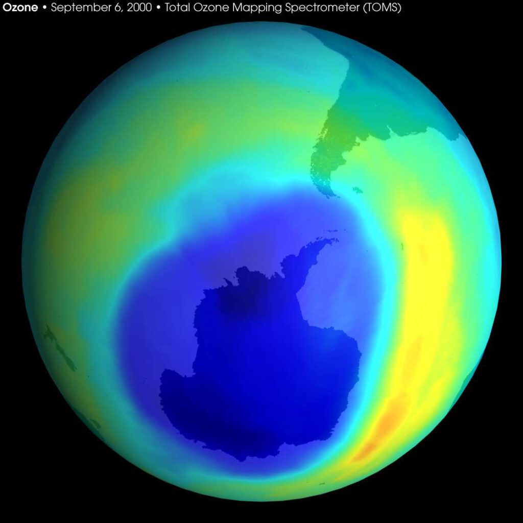 Gat in de ozonlaag sep 2000